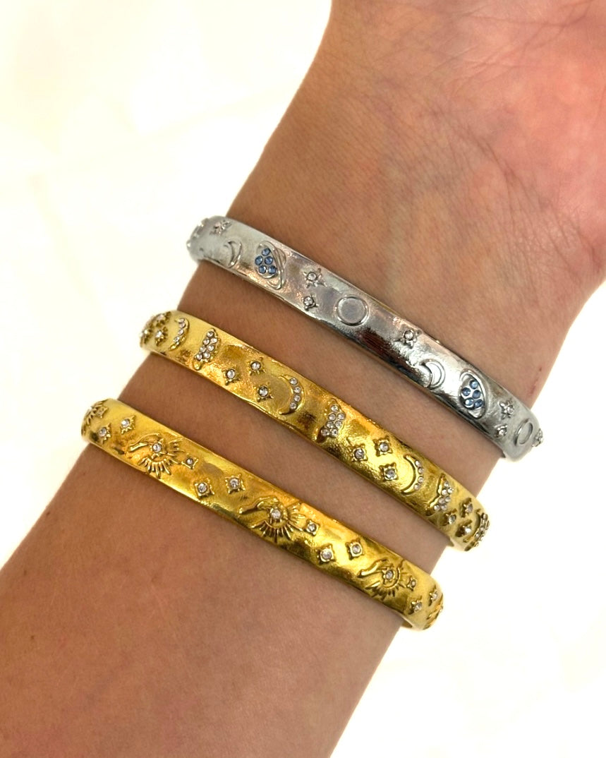 Celestial Cuff Bangle – Gold or Silver
