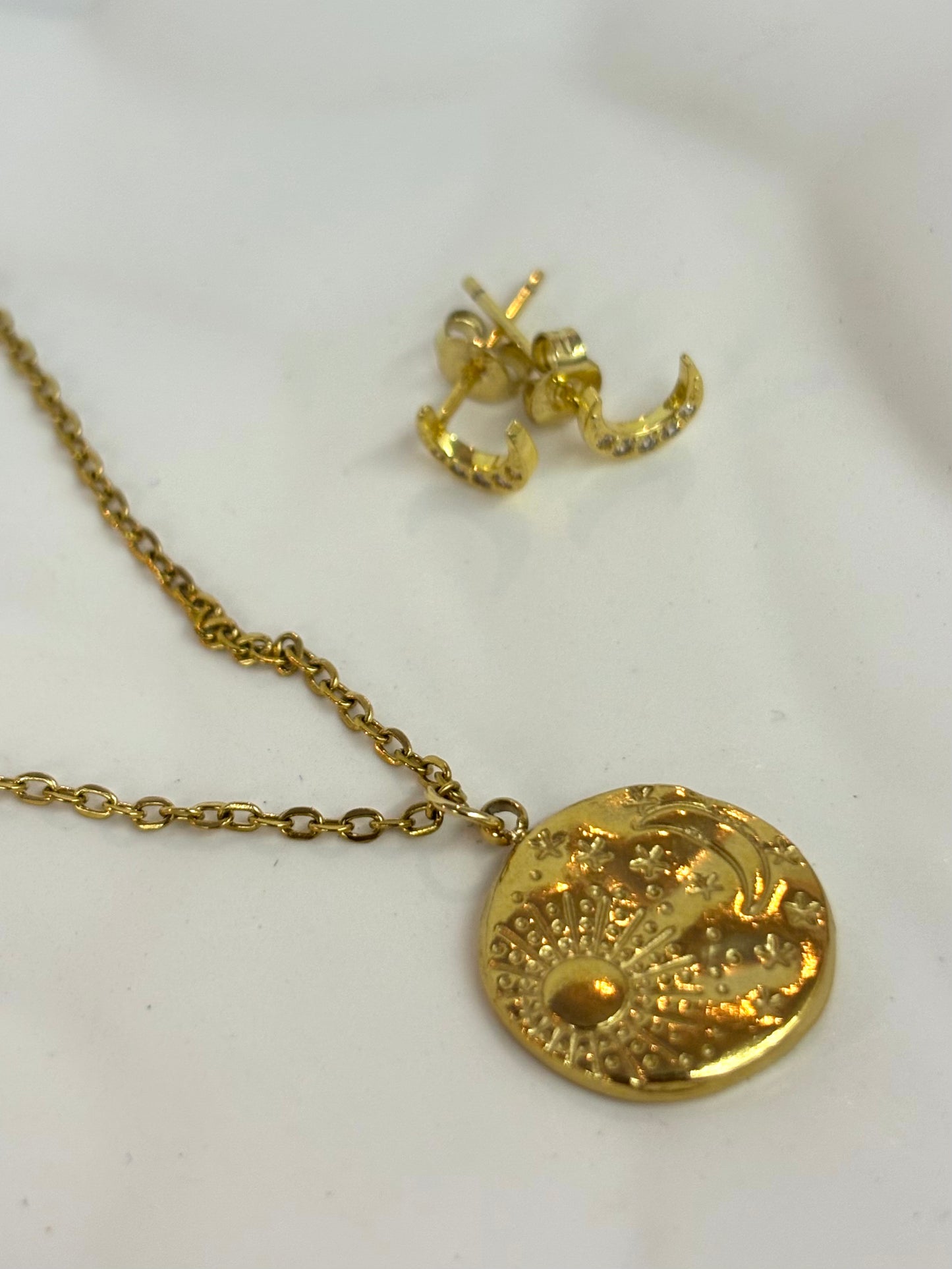 Sun, Moon & Stars Charm Necklace