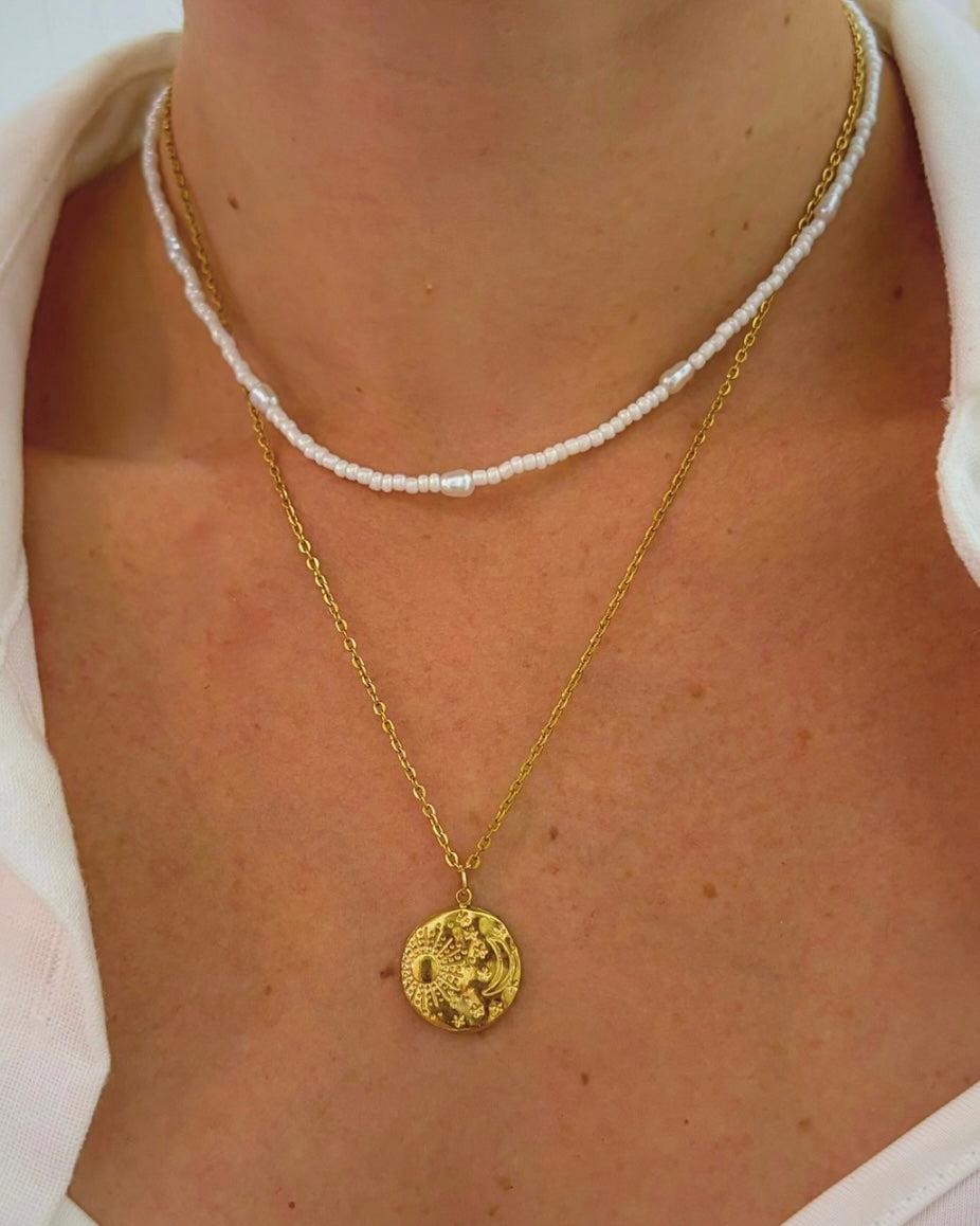 Sun, Moon & Stars Charm Necklace